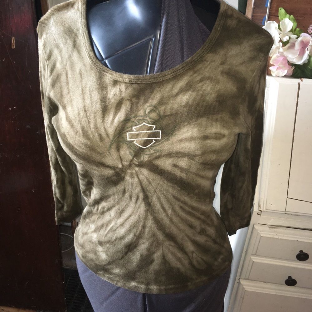Harley Davidson acid wash Fort Worth fitted shirt